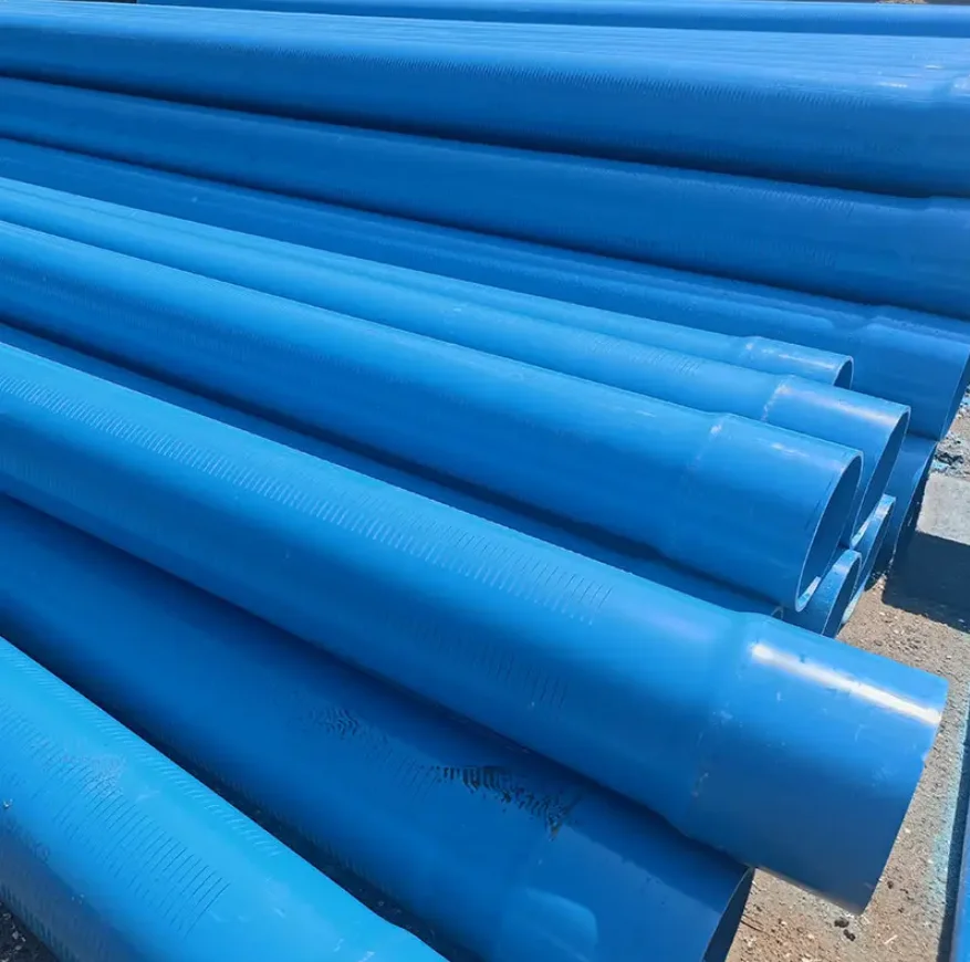 Large Diameter 100-255mm pvc pipe blue well casing Pipes with threaded connection for borewells