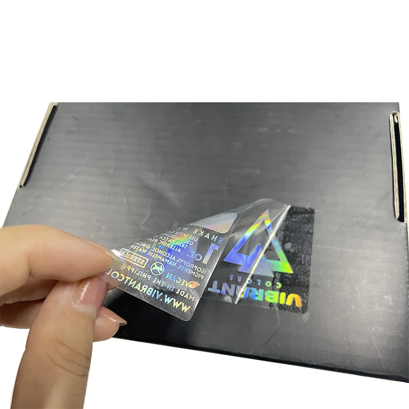 Custom Hologram Laser Stickers Void Tamper Evident Security Seal Removed Warranty Digital Printing Paper Soy Ink
