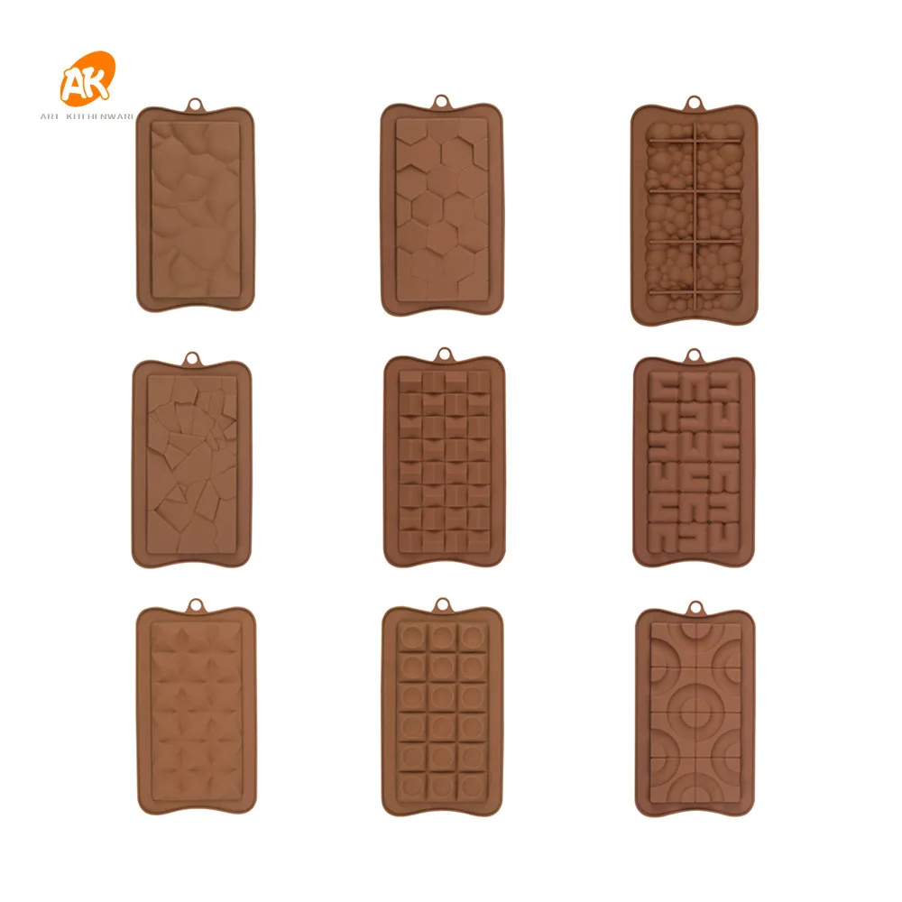 AK Love Letter Silicone Moldes de Silicona de Barra de Chocolate Moulds Silicone Chocolate Bar Tools Chocolate Silicone Mold