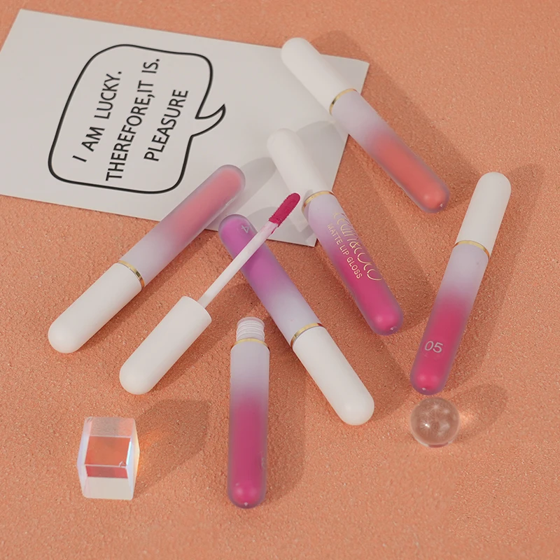 Luxury Matte Long Lasting Rich Pigment Vegan Organic Your Own logo Lip Plumper Tube Lipgloss Set Private Label