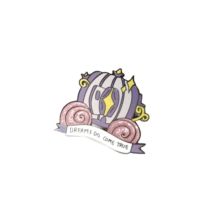 Custom Wedding Souvenirs purple glitter Hard Enamel Pin Badges