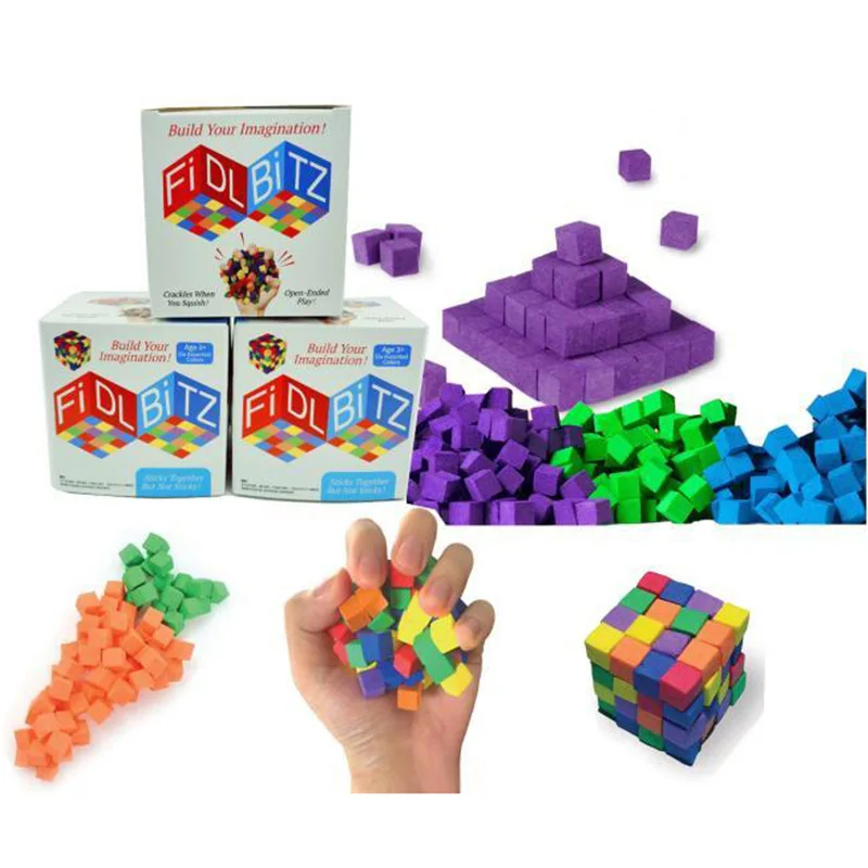 Unleash Creativity Building Blocks Set Puzzle Fidget Sensory  EVA Foam Cubes Toys For Kids