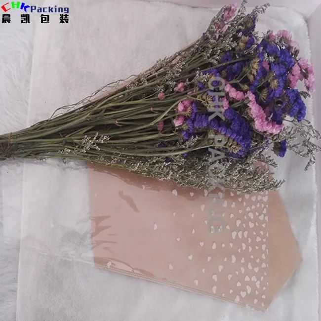 CHK packing grad  burbberry long  hello kt flower wrapping plastic opp cone triangle bag sleeves