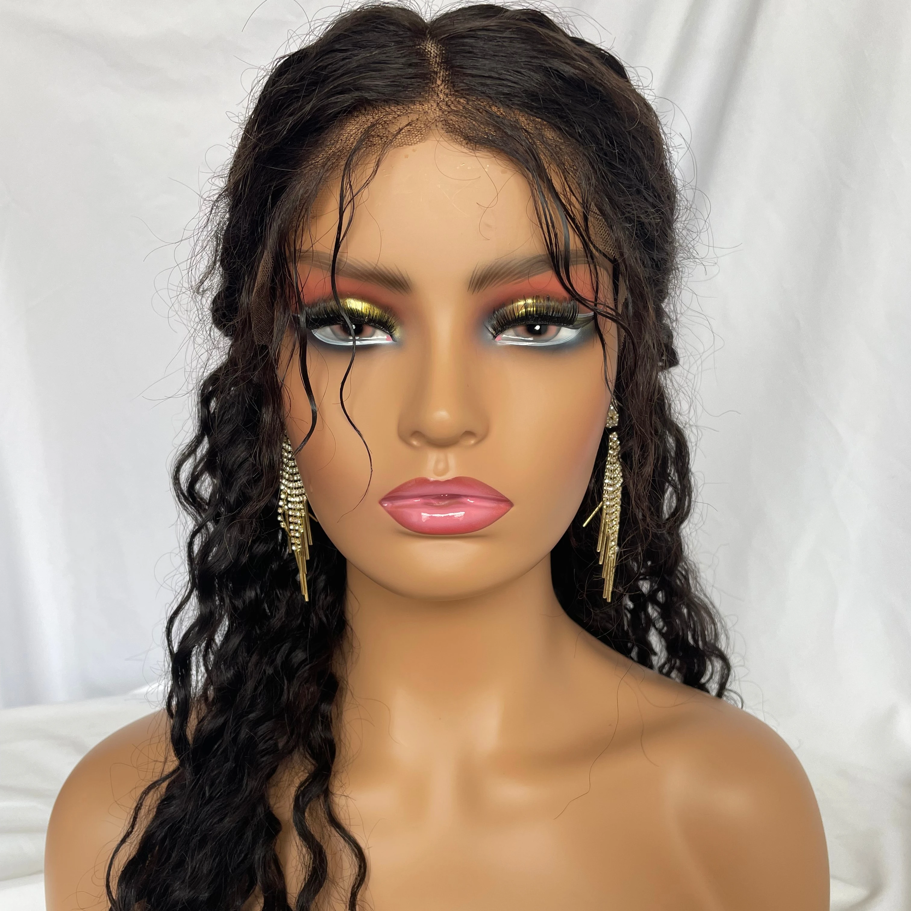 African American Mannequin Head Wig Mannequin Heads Display Can be Placed On Tripod with Makeup