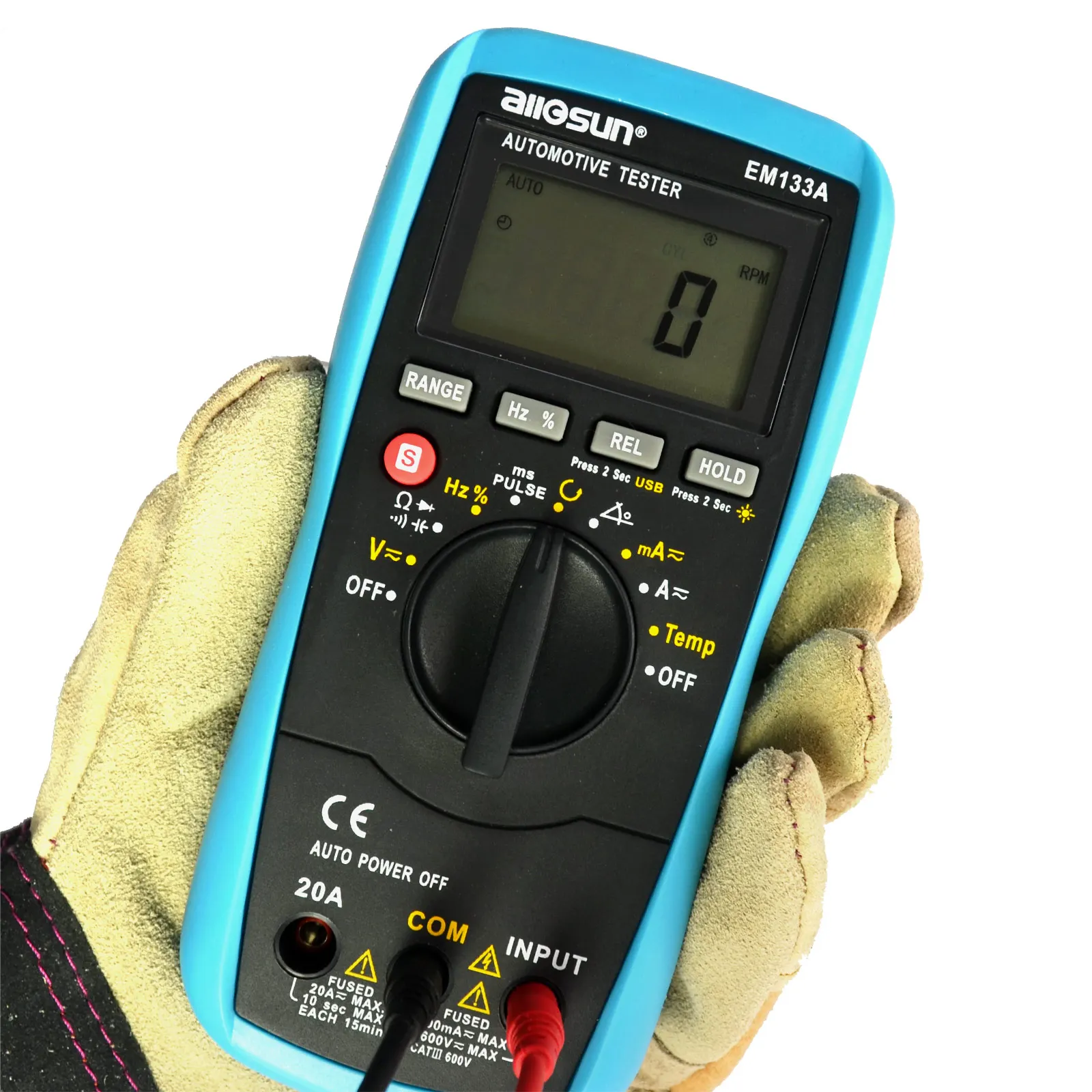 Allsun EM133A Digital Automotive Multimeter Autorange ACA/DCA Max.20A Electrical Instruments