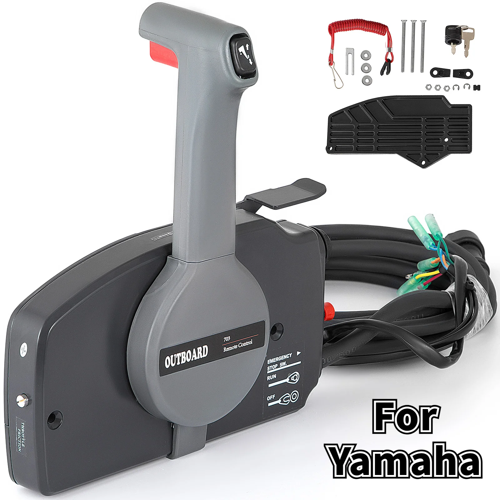 Outboard Remote Control Box for Yamaha Boats Motor With Throttle Shifter Boat Accessories 16 FT 10Pin Harness Tilt Switch