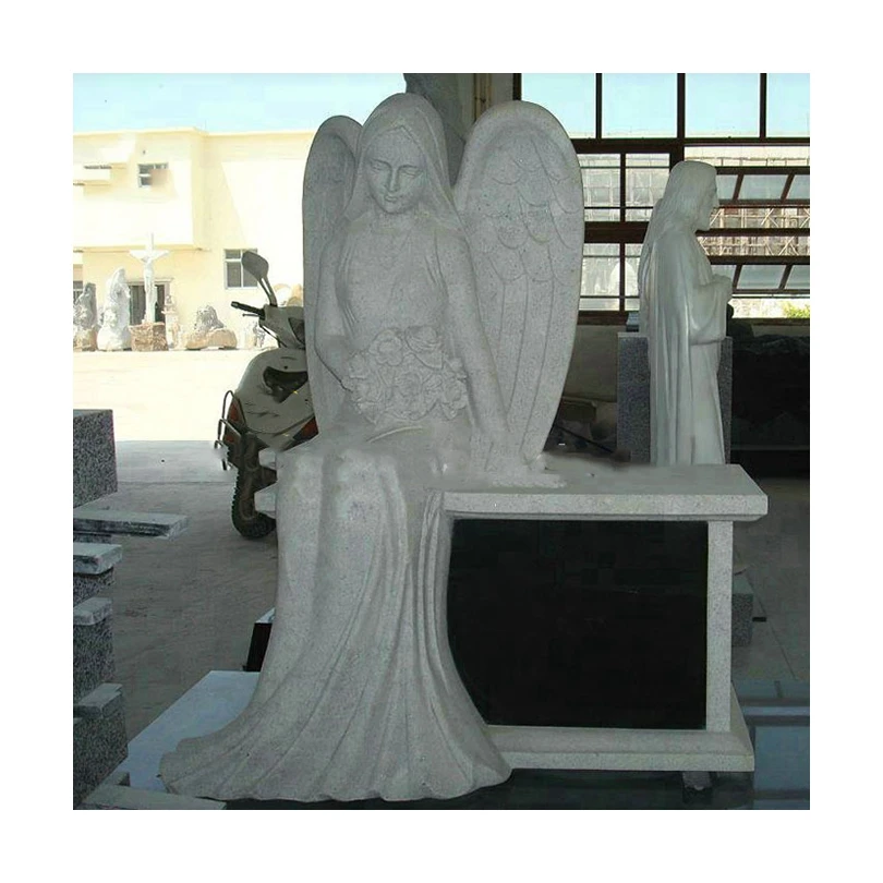 Cemetery Used Modern Design Western Style Angel Gravestone
