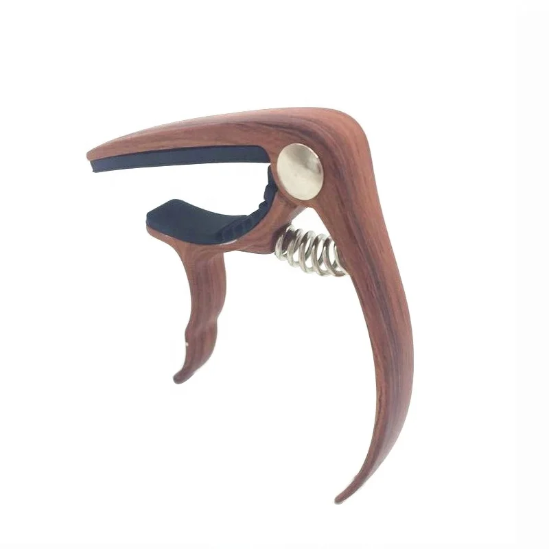 hot selling dark wood grain classic guitar capo for guitar lover