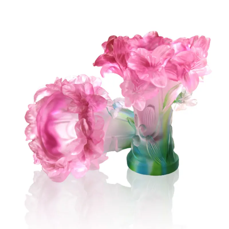 Latest Lily flower Design Crystal Mubkhar Incense Burner Elegant Flower Home Crystal Censer Decor Arabic Style