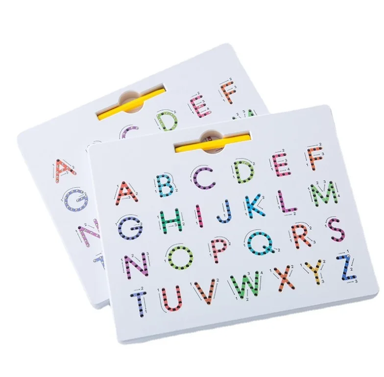 Montessori Magnet Number Practise Board Educational Sensory Teaching Aids Toddler English Alphabets Toys For Kids Boys Girls