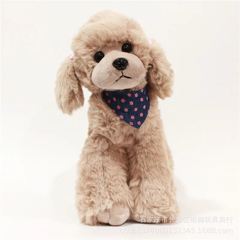 Custom plush toy dogs simulation lifelike puppy plush doll realistic dog pet walking plushies Shiba teddy dog poodle DIY tag