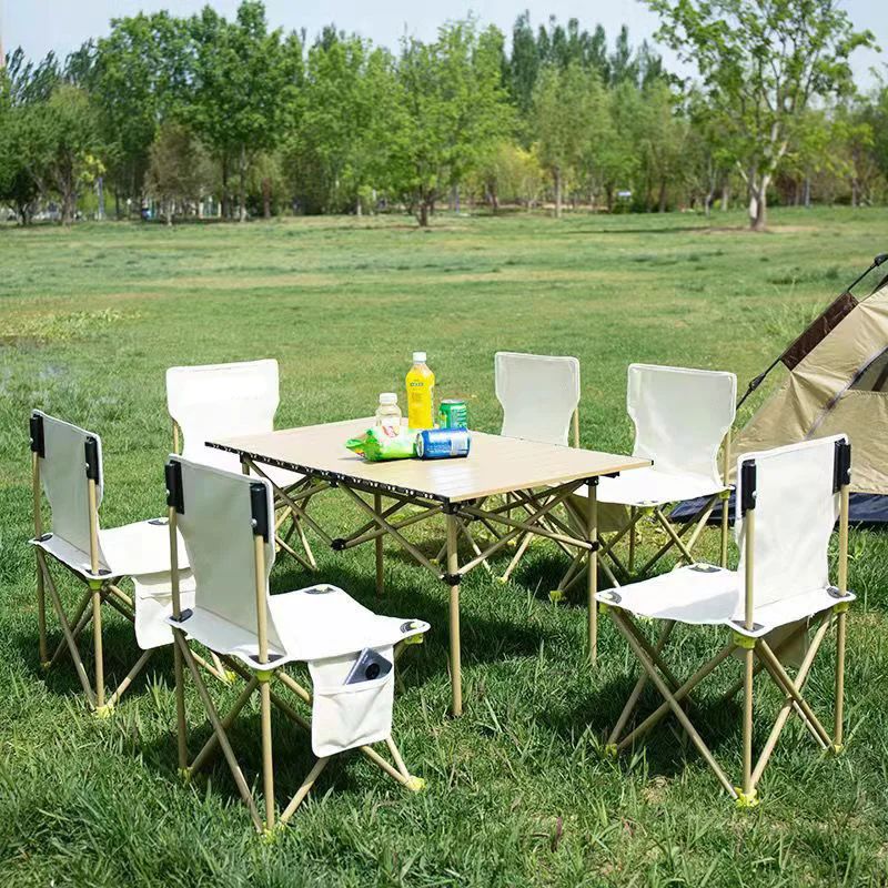 Outdoor table folding picnicportable self-driving tour camping table aluminum alloy surface car egg roll