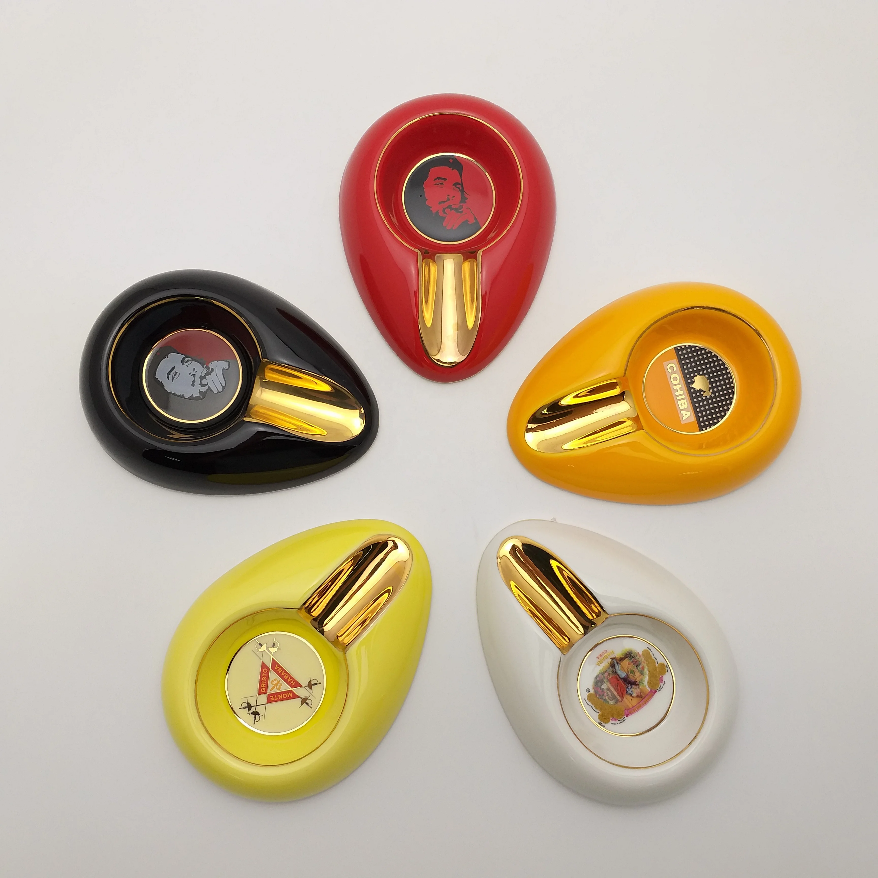 Hot Sale Ceramic Cigar Ashtray Customized Logo