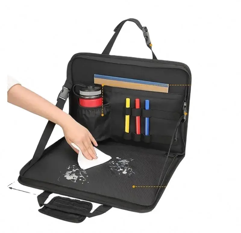 BSCI factory 3 in 1 Steering Wheel Eating tray car seat table kids travel tray Laptop Desk Office Bag Work Table laptop tray for