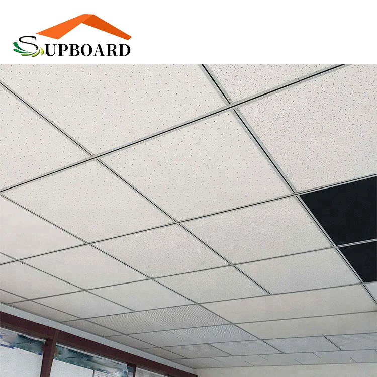 Decorative Soundproofing Cleanroom Mineral Fiber Ceiling Tiles