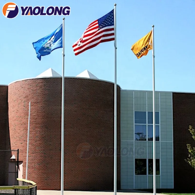 Ржавчина проверки ручной лебедки 40 футов 12 м флаг Полюс