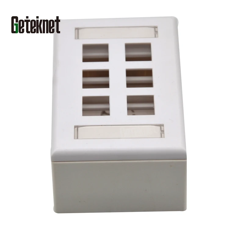 Gcabling Face plate USA type 6port RJ45 wall plate keystone universal faceplate