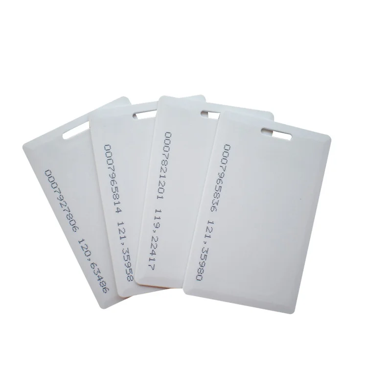 1.8mm EM4100 Tk4100 125khz Clamshell Smart pvc plastic id rfid key blank access control card