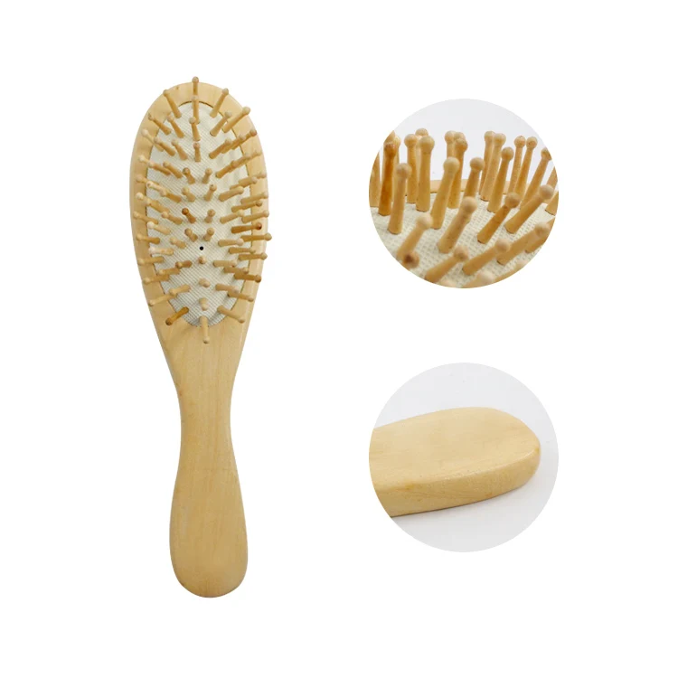 Wholesale Private Label Scalp Dry Massage Wooden Paddle Wooden Detangling Hair Brush