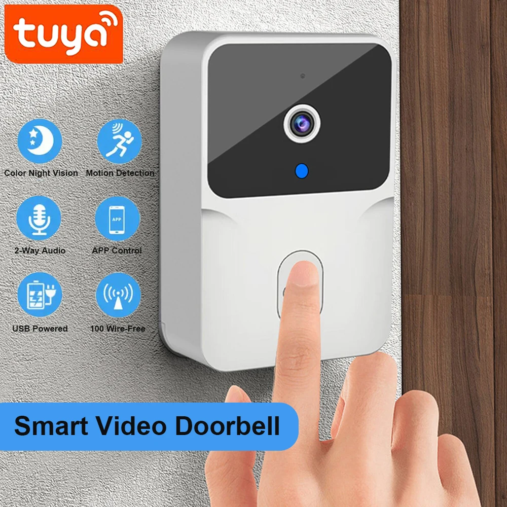 Wireless Tuya WiFi Video Intercom Doorbell Camera for Home Office Hotel