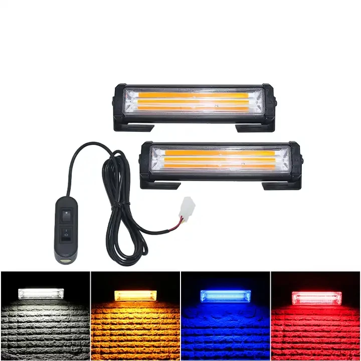 12V 24V Led Strobe Work Led Vehicle Strobe warning Lights Blue Red Amber Flashing Light Bar