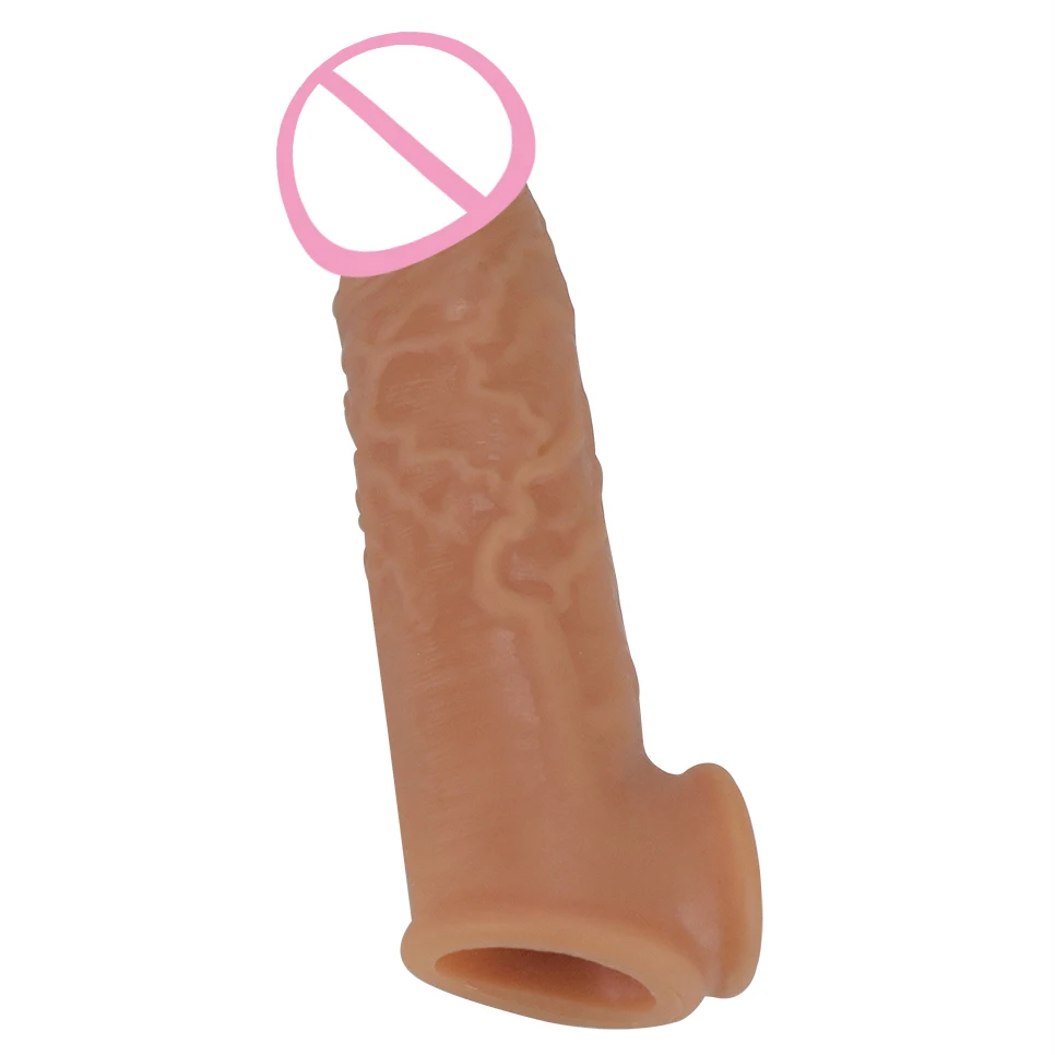 Hot Selling Extender Sex Penis Condom For Men Vibrating Silicone Cock Sleeve
