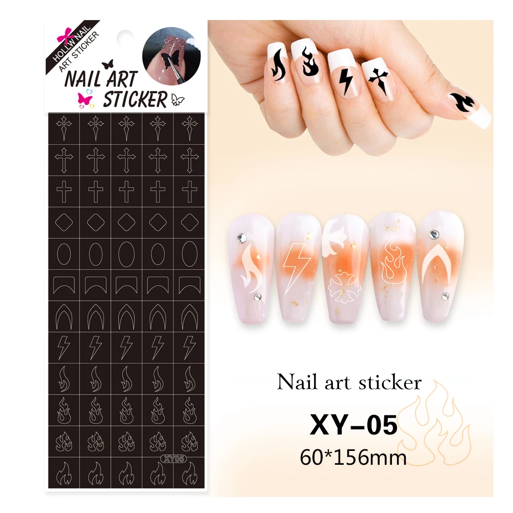 2D Plastic Hollow Manicure Nail Art Decals & Accents Decorative Manicure Sticker