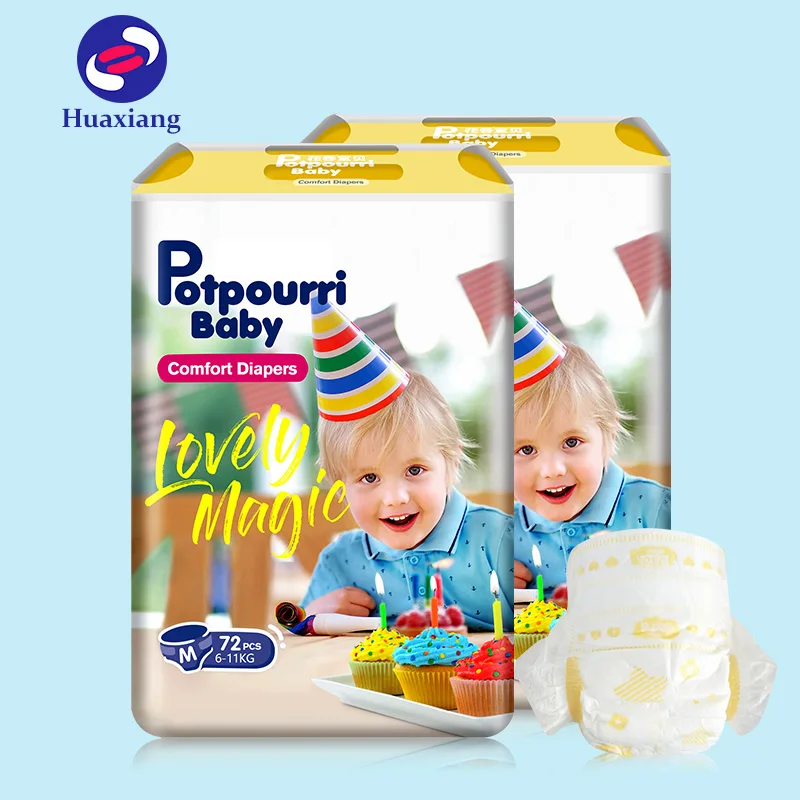 New Coming Baby Nappy Wholesale New Born Cheap Baby Diapers Cotton Disposable Printed 20 FT Container Offered Factory in China