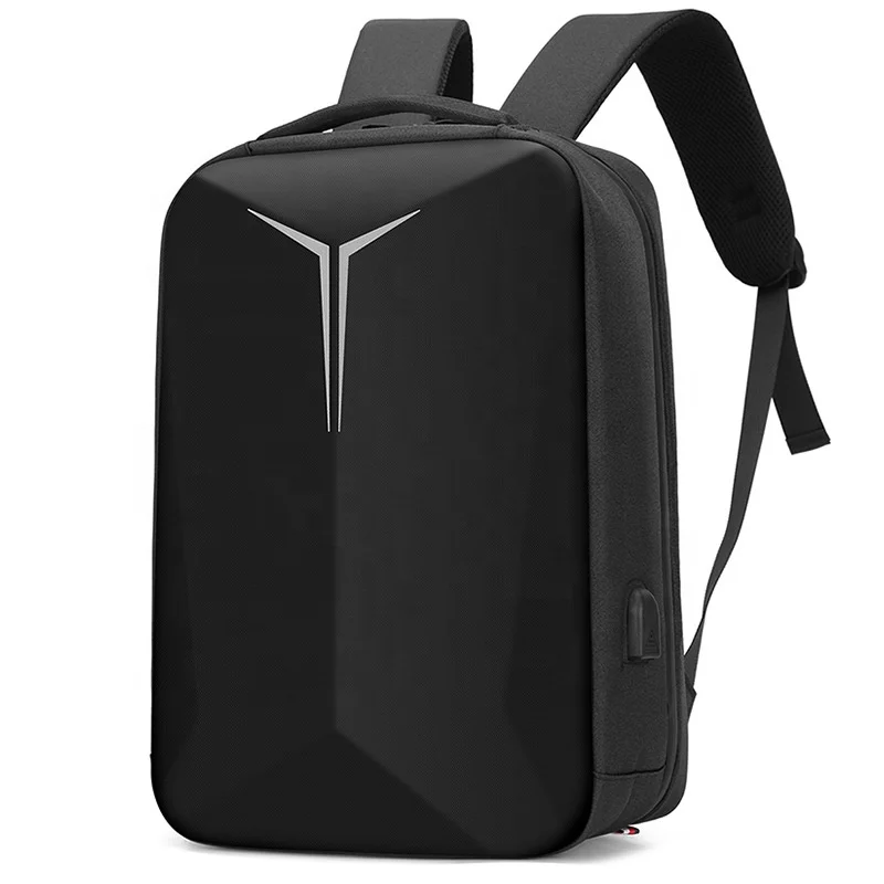 hard shell laptop backpack with USB charging and lock anti theft Multiple compartments Padded straps scratch proof