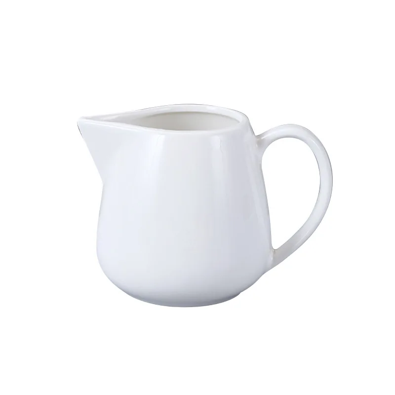 Retro Creative Milk Pot White Ceramic Bulk Blank Christmas American Latte Coffee Cup Restaurant Milk Cup Jug Tank with Logo