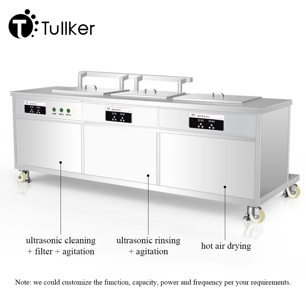 Трехстанционный Ультразвуковой очиститель Tullker для ванны впитывающая головка цилиндра карбюратор инжектор промышленная Очистительная Машина