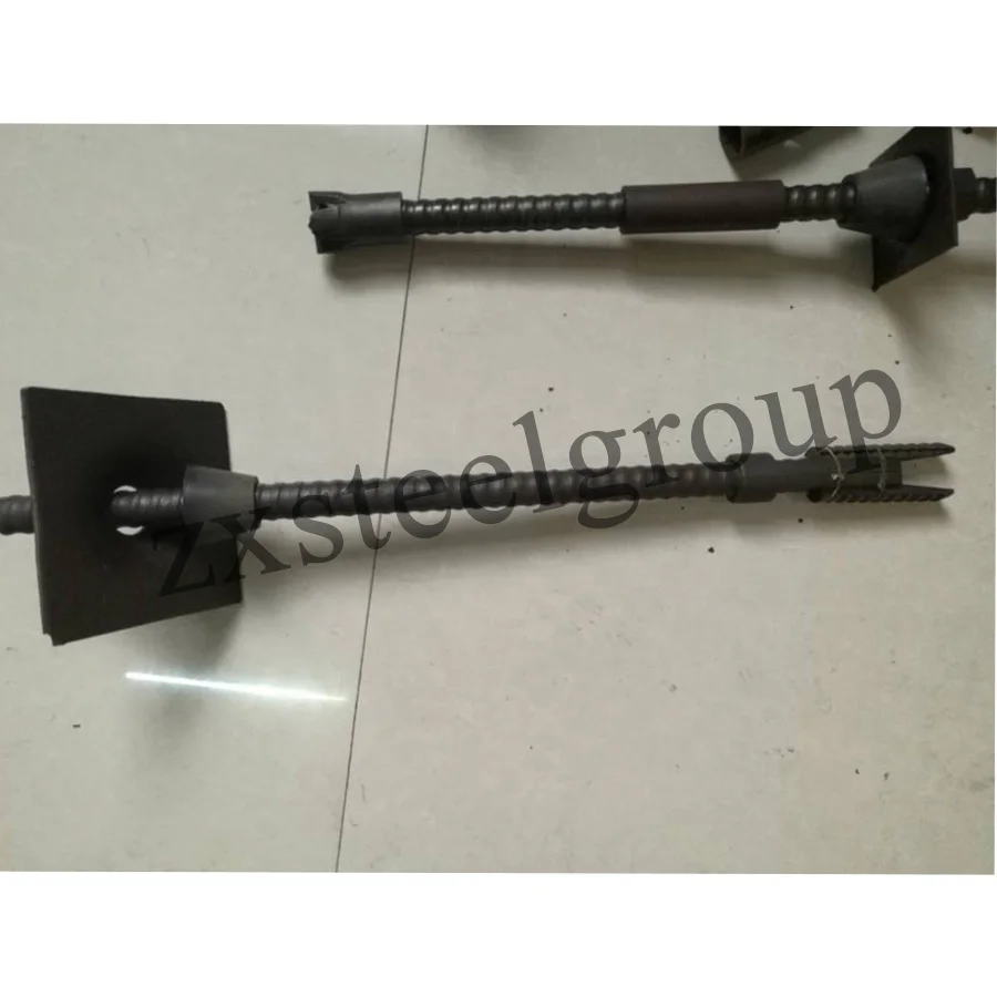 China M20 resin anchoring Grooved bolt 20mm with bearing plate For Mining