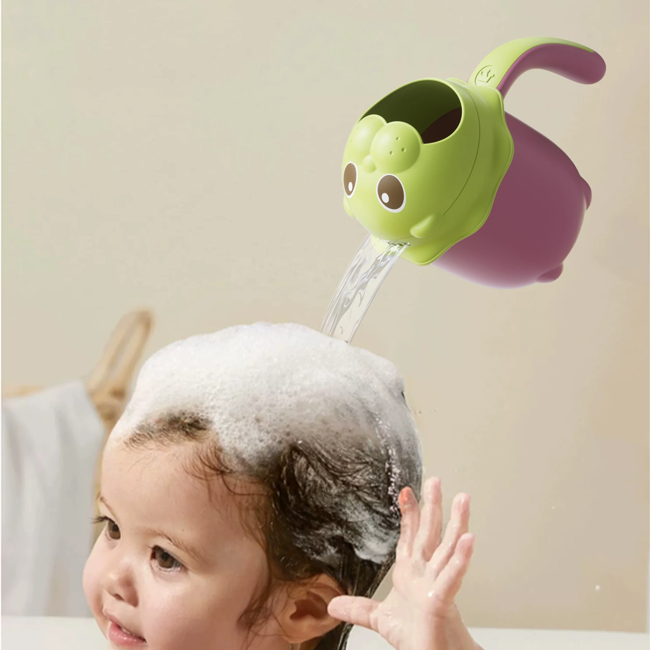 Children shampoo cup baby shower shampoo rinser for baby hair washing