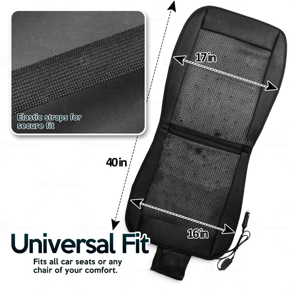 12V Automotive Adjustable Cooling Car Seat Cushion Comfortable Cooling Car Seat Cushion Air Fan Massage Auto Seat