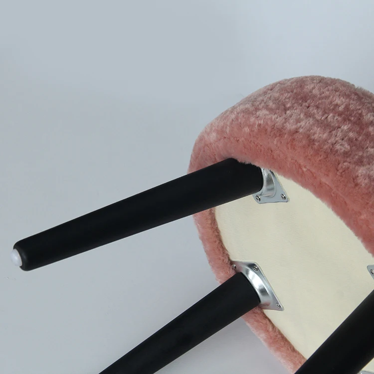 
4 Legged Small Round Wooden Stool Foot Stool With Velvet Cover Stool Kid 