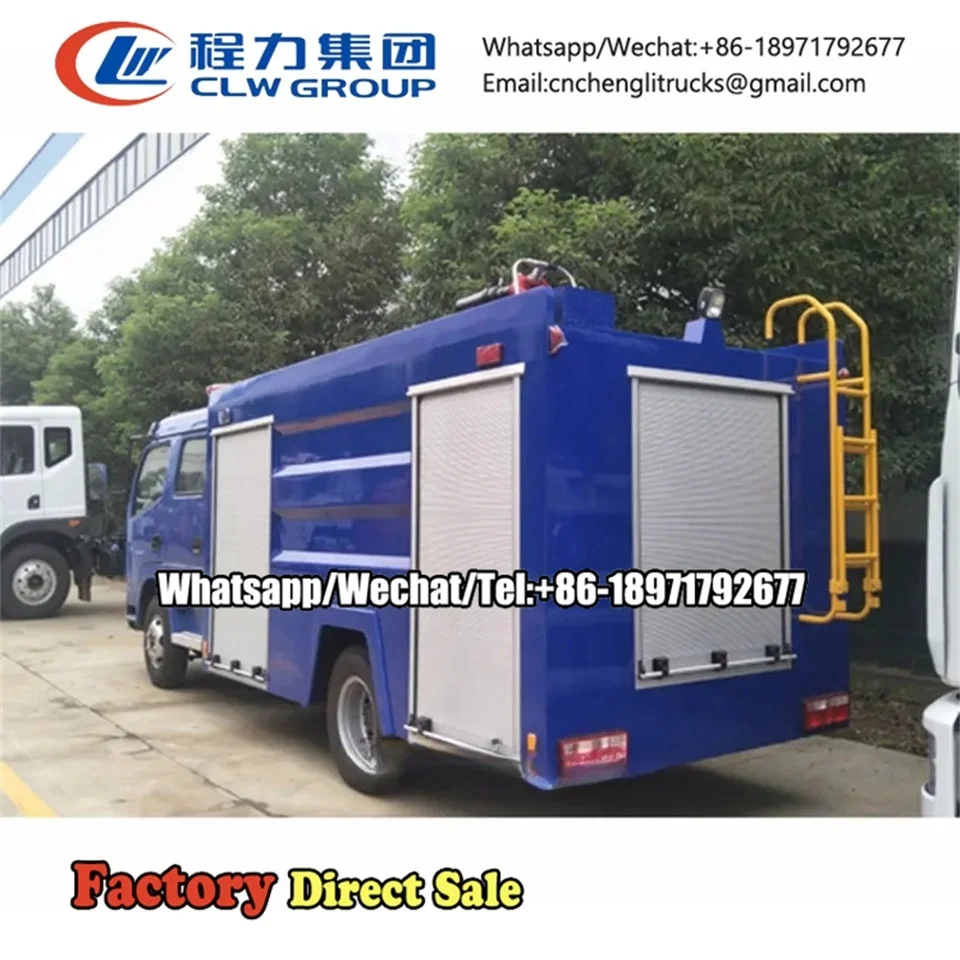 Автоцистерна Dongfeng d2.5 4x2 с двойной кабиной для пожаротушения 5000l 6000l китайский бренд пожарная машина цена