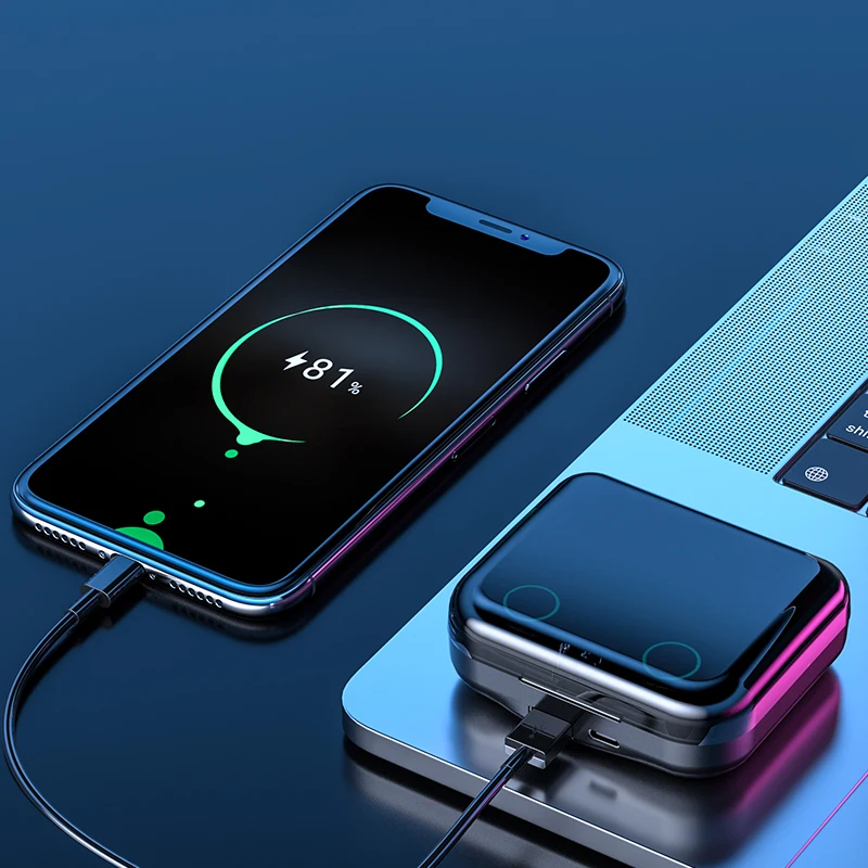 Original m21 TWS Headphones Audifonos Double People Use Mini Headset 2000Mah Power Bank True Stereo Wireless Earbuds earphones