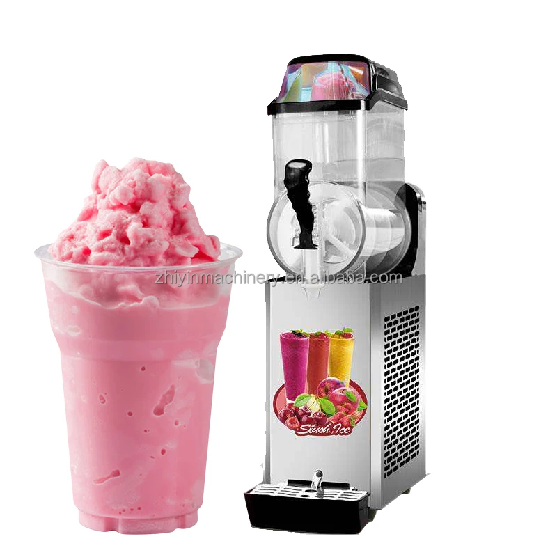 Ice Slushie Drink Making Beverage Machine With 1 Tank Granita Slush Cocktail Syrup Machine