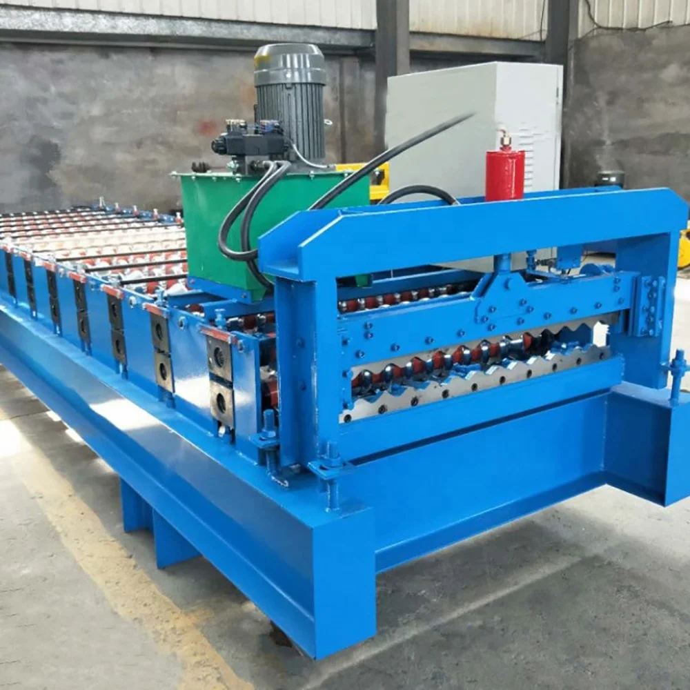 tile making machinery metal steel sheet roll roofing floor tile press glazed corrugated galvanized ceramic forming machine