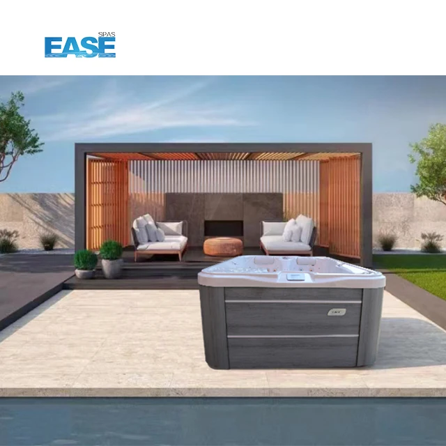 Two Person Lounger Small cheap Freestanding Acrylic Bathtub Jacuzi Outdoor Spa Hot Tubs