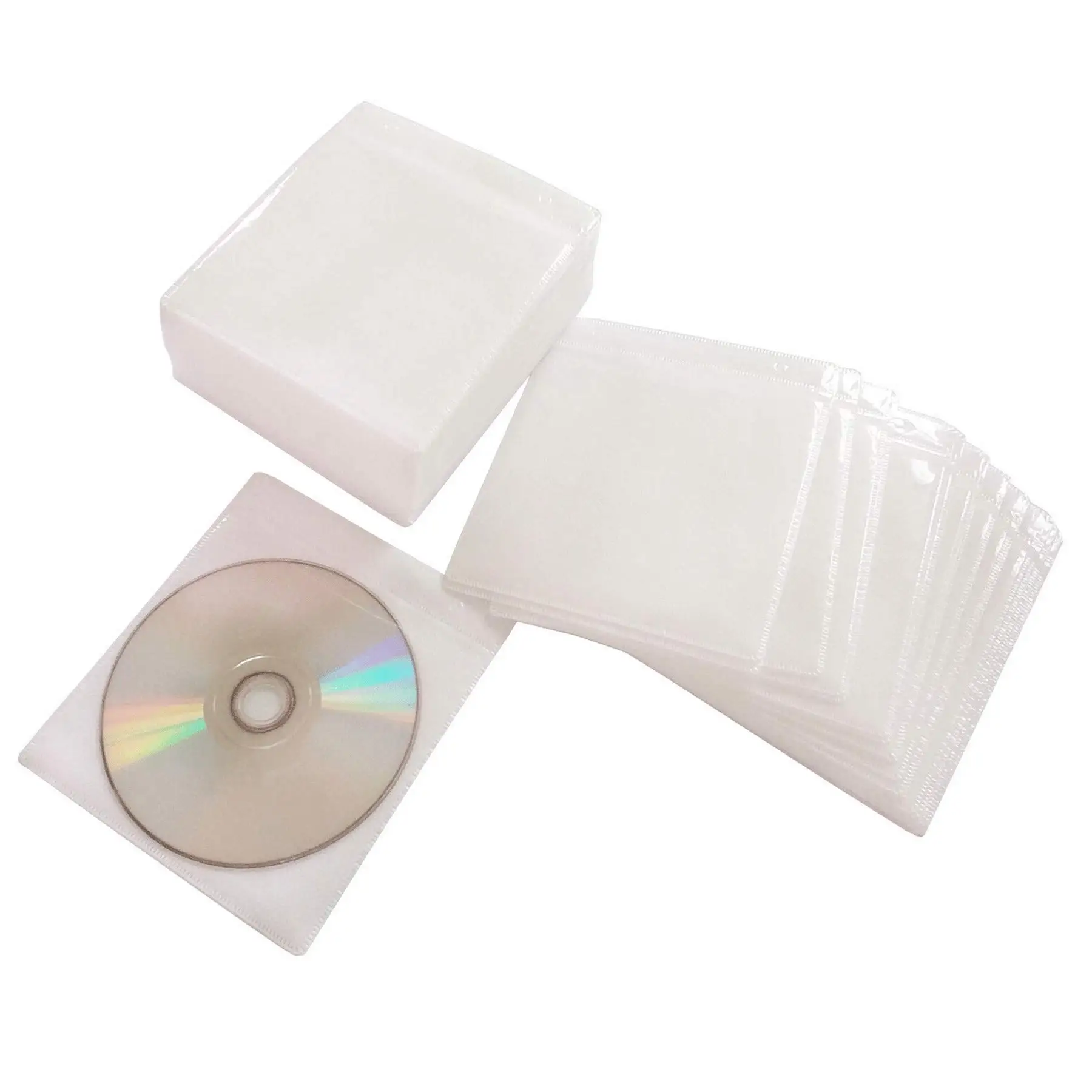 Custom Factory Non-woven Plastic Double-Sided CD Protective Sleeves For CD Storage Binders