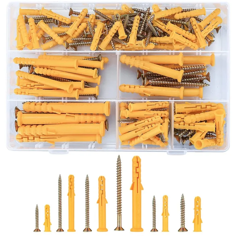 Plastic Wall Expand Plug  Anchor with screw