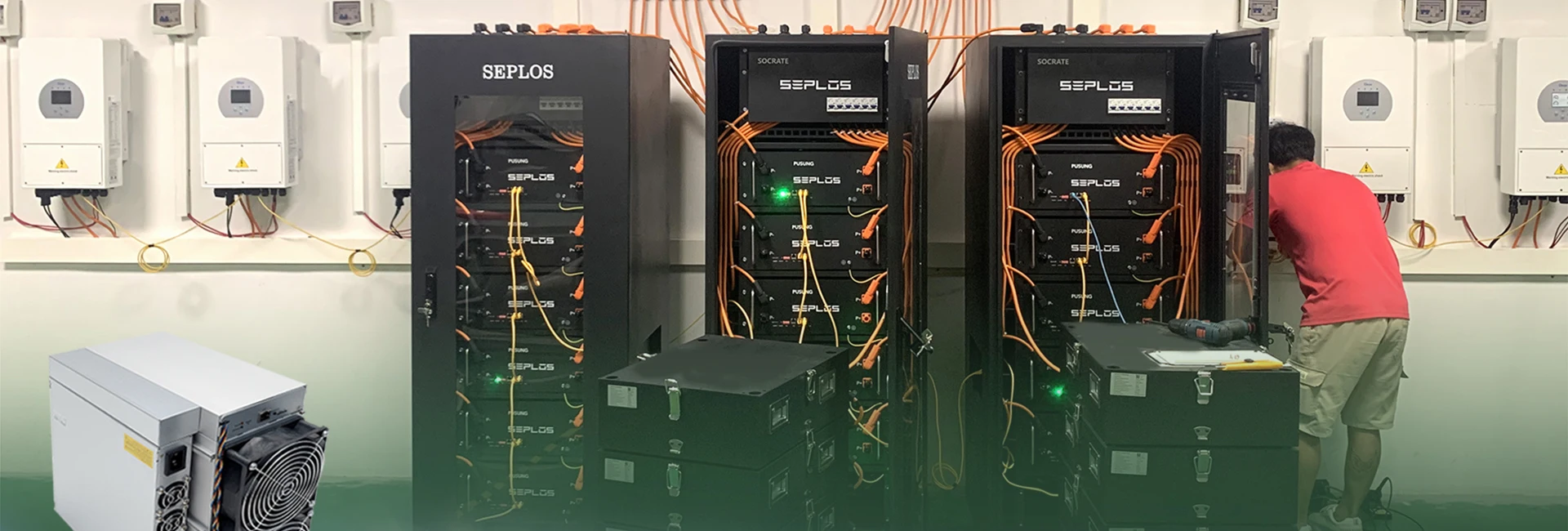 TUV certification Seplos PUSUNG-R 48V 100Ah Lifepo4 5kwh 10kwh 20kwh 30kwh Lithium Rack Mounted Solar