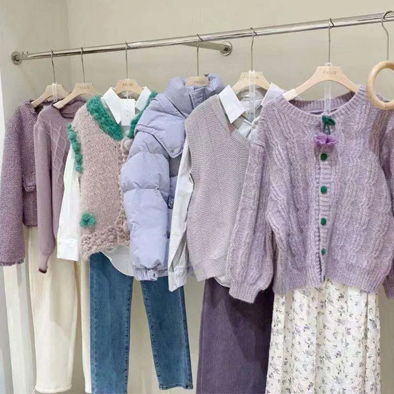 Китайский Подержанный свитер в стиле balefashion длинный для девочек экспортная одежда