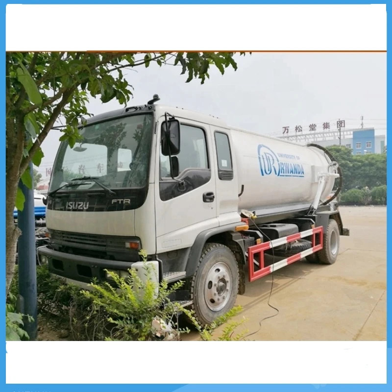 Японский бренд ISU ZU Ftr 10000 литров канализационный вакуумный грузовик 10 куб. М. Септический всасывающий грузовик