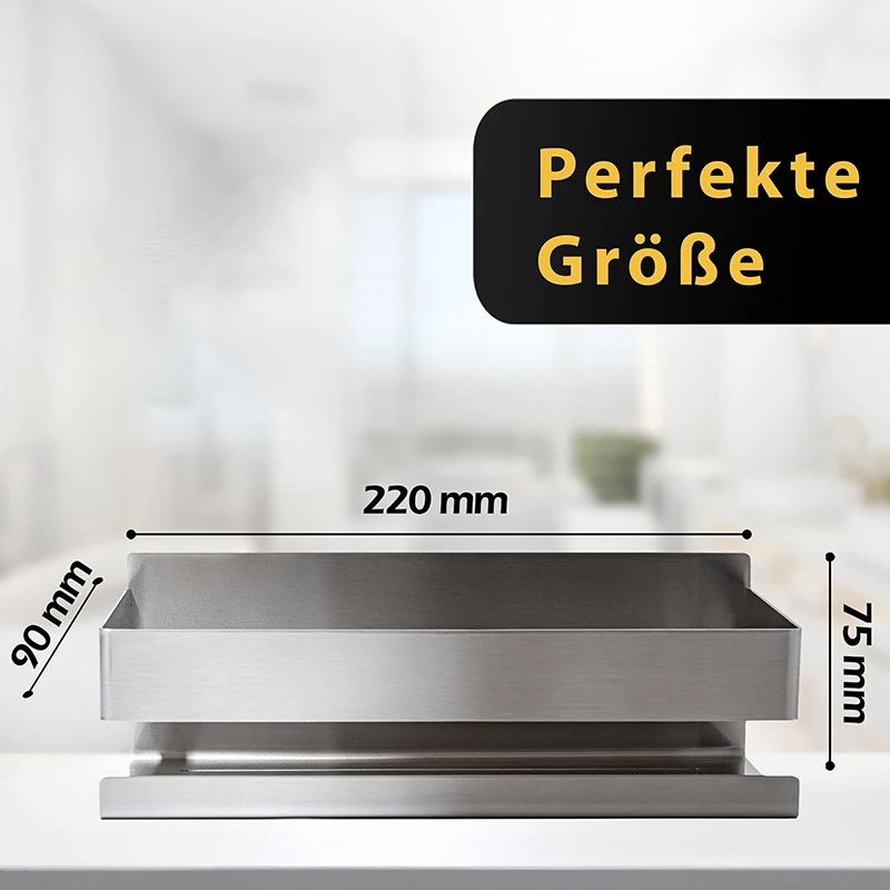 Free shipping 304 Stainless Steel Self Adhesive Shower Shelf Bathroom Shower Caddy Bath Storage Shelf Brushed/Black