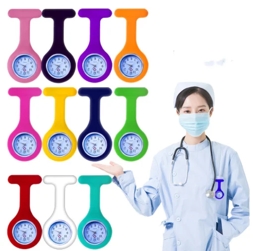 Silicone Medical  nurse watches wholesale nurses watches digital silicone pocket breast watch for nurse