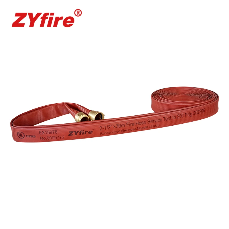 ZYfire Nitrile/TPR Tube, Thin Rib on Cover Increases Performance in Abrasion Resistance Nitrile Rubber Covered Hose