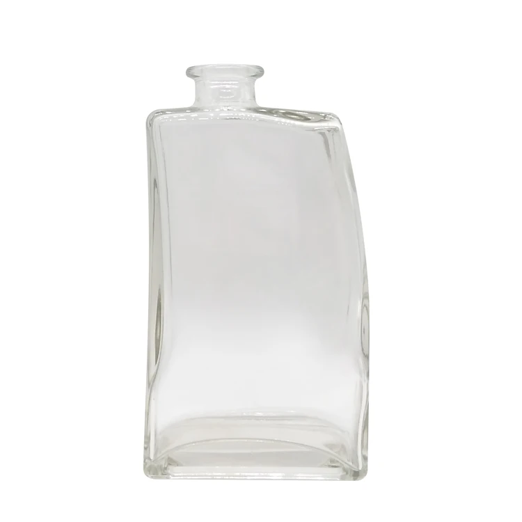 Creative design spirits custom 750ml irregular liquor glass bottle