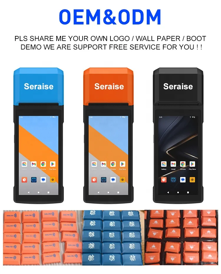 H10S 8-core Multifunctional Mini Mobile Pos Barcode Scanner Handheld Android Pda Built-in Paper Thermal Printer With Printer Pos